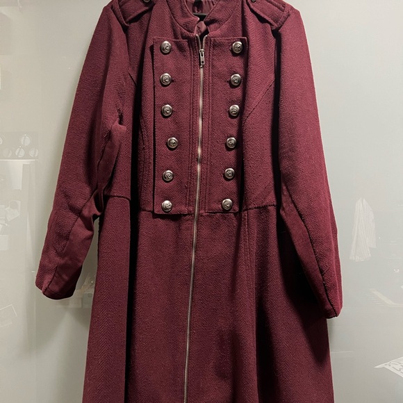 Torrid Burgundy Military Jacket - size 3 - Picture 5 of 13